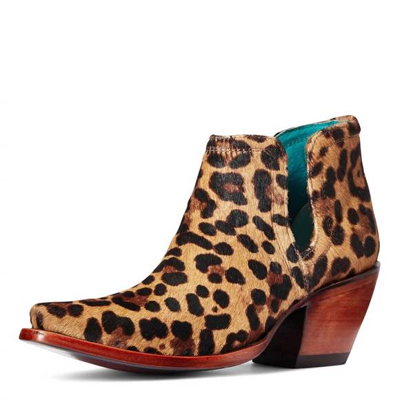 NEW ARIAT women's dixon calf bootie in leopard hair on - Picture 1 of 4